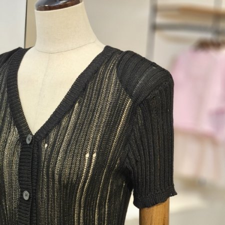 어깨패드 반팔 가디건