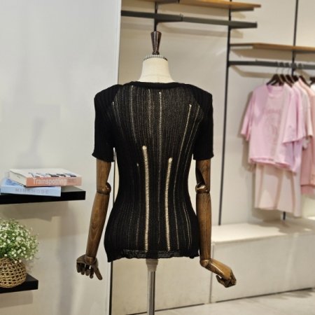 어깨패드 반팔 가디건