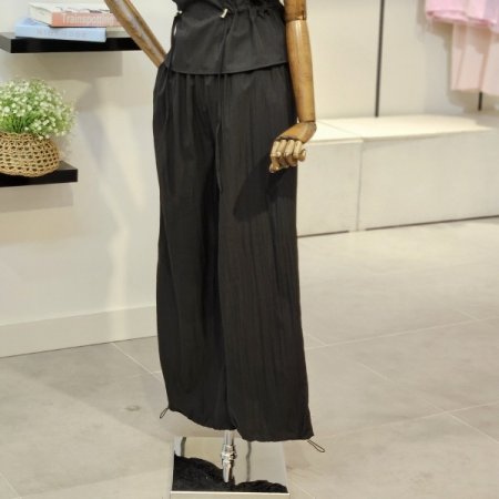 브이넥 블라우스 바지 세트