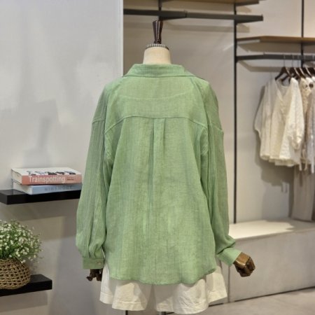 린넨 시스루 남방 세트