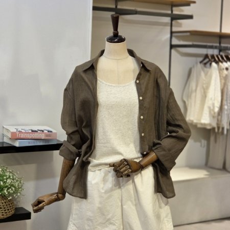 린넨 시스루 남방 세트