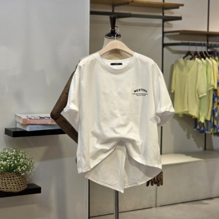 웨스턴 백패치 반팔 티셔츠