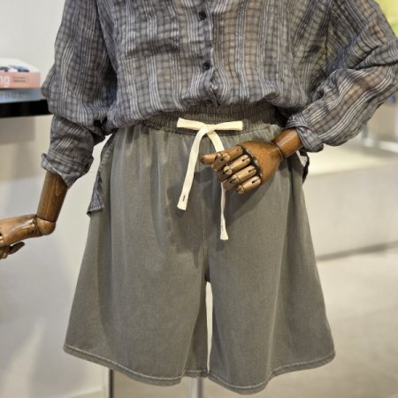 체크 소잉 블라우스