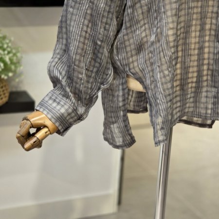 체크 소잉 블라우스