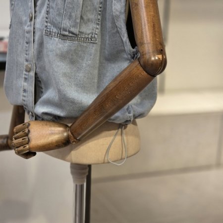 카인롤업 데님 조끼