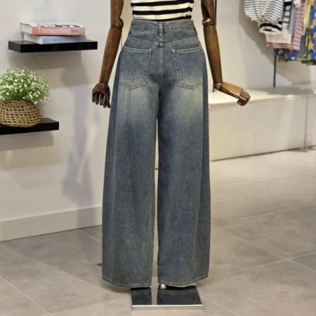 소피 와이드 데님 배기 팬츠