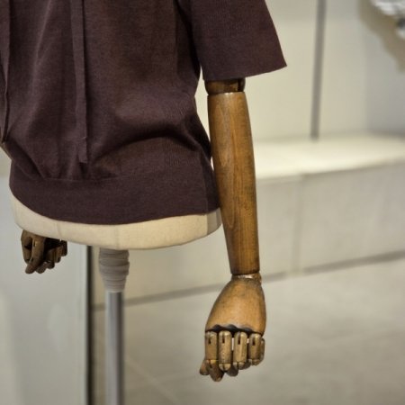 머플러 세트 브이 반팔 니트