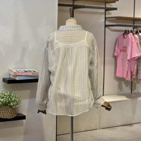 하인 줄지 블라우스