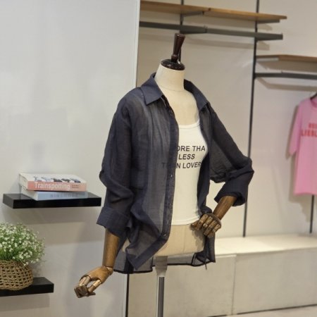 뒷 트임 단추 셔츠 세트