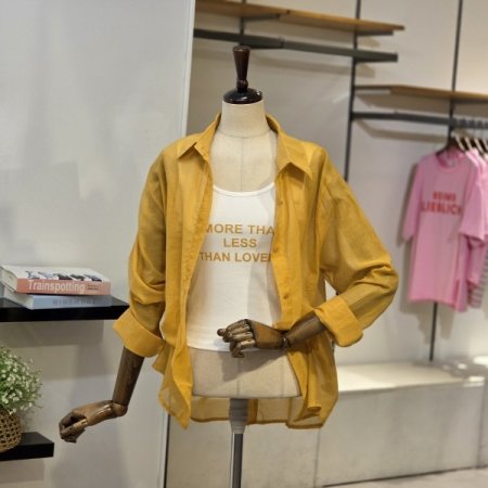 뒷 트임 단추 셔츠 세트