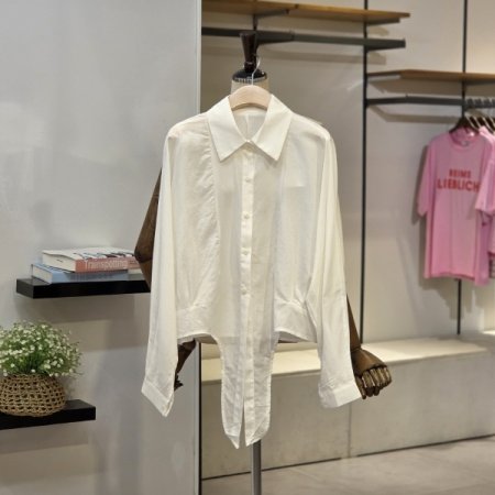 라인 리본 셔츠