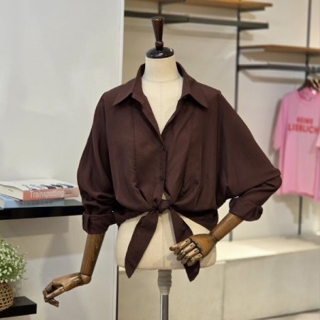 라인 리본 셔츠