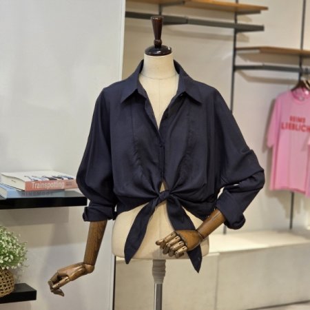 라인 리본 셔츠