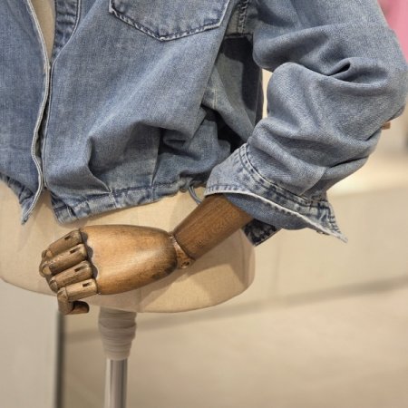 턱포인트 데님 셔켓