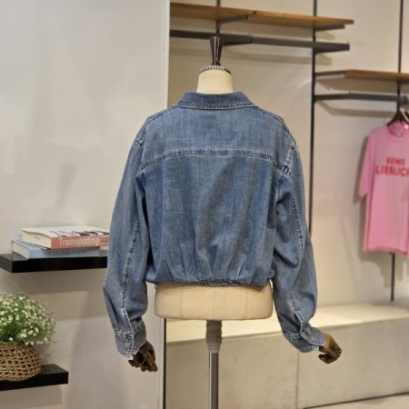 턱포인트 데님 셔켓