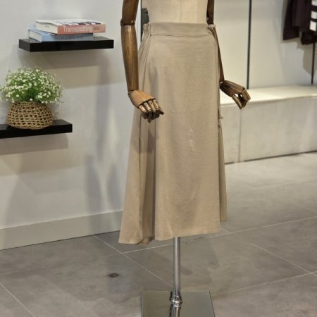 이중 끈 랩 스커트