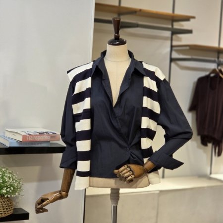 단가라 숄 SET 셔츠