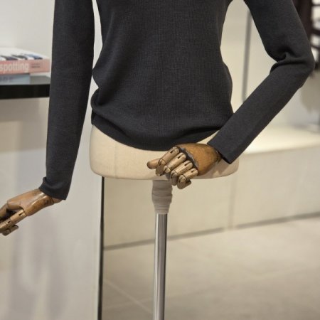 네크배색 기본 라운드 니트