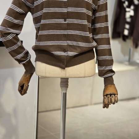 스트라이프 라운드 가디건