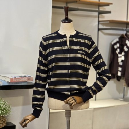 스트라이프 라운드 가디건