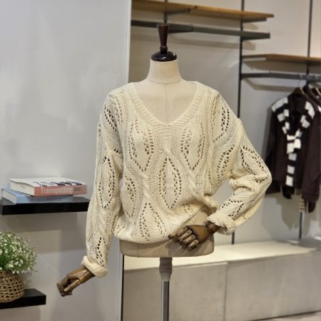 스카시 브이넥 니트