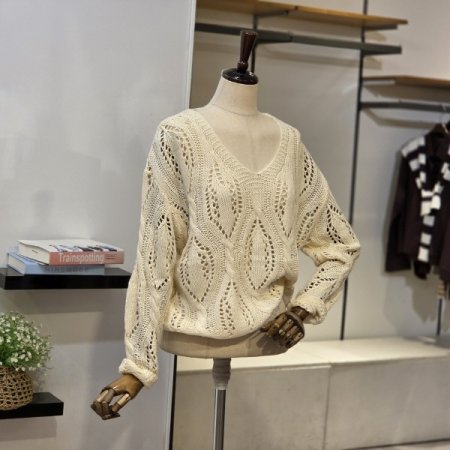 스카시 브이넥 니트