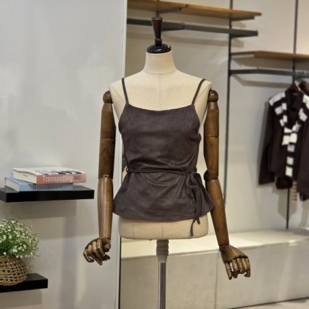 인조 스웨이드 뷔스티에