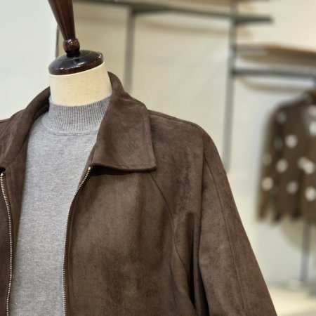 카라 스웨이드 점퍼