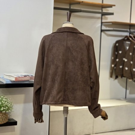 카라 스웨이드 점퍼