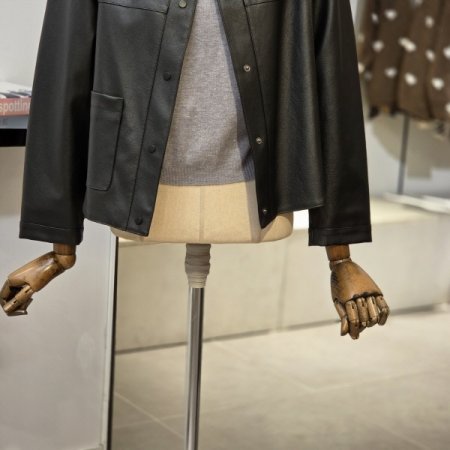 칼라 리스다크 레더 자켓