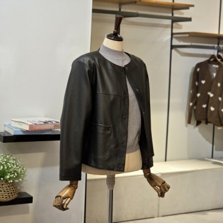 칼라 리스다크 레더 자켓