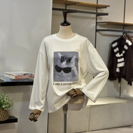 프리캣 프린팅 티셔츠