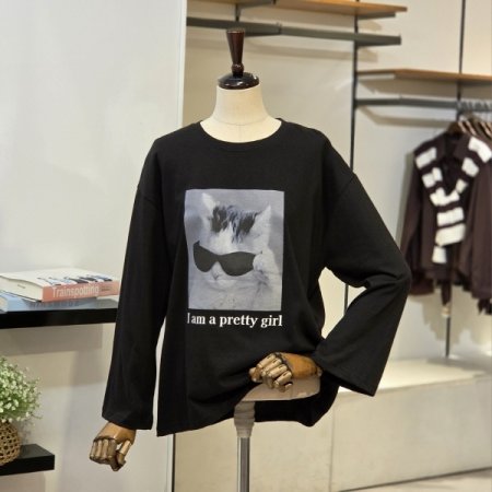 프리캣 프린팅 티셔츠