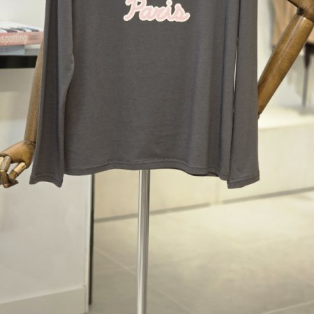 패리스 배색 모달 티셔츠