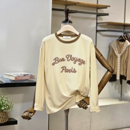 패리스 배색 모달 티셔츠