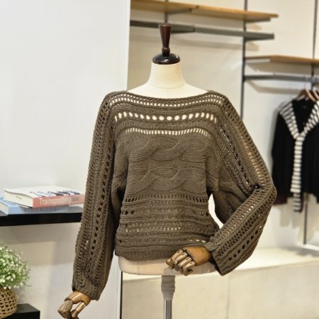 케이블 돌먼 니트