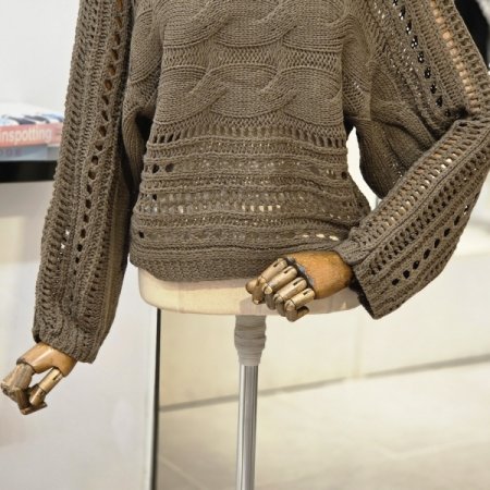 케이블 돌먼 니트