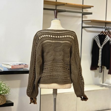 케이블 돌먼 니트