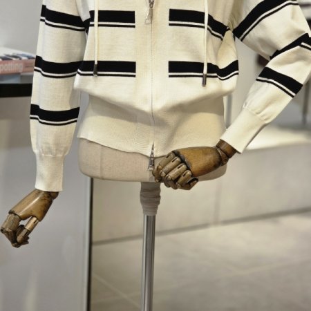 단가라 후드 가디건