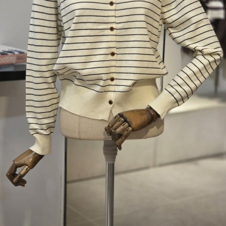 잔 스트라이프 가디건