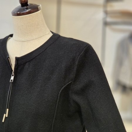 라인 니트 집업 가디건