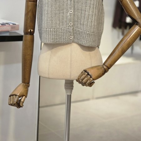 오픈형 골지 니트 뷔스티에