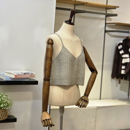 오픈형 골지 니트 뷔스티에