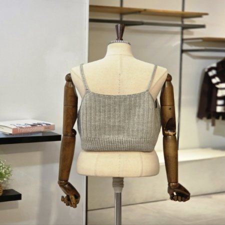 오픈형 골지 니트 뷔스티에