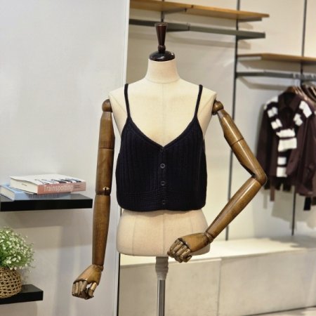 오픈형 골지 니트 뷔스티에