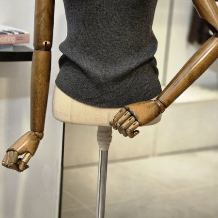 골지 기본 레이어드 탑 니트