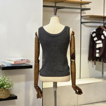 골지 기본 레이어드 탑 니트