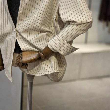 라우 루즈핏 줄무늬 셔츠