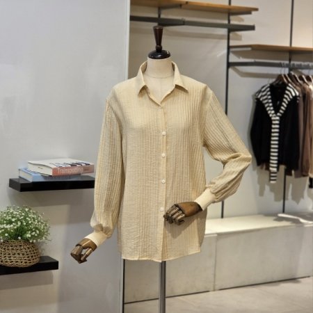 버튼 조끼 블라우스 SET