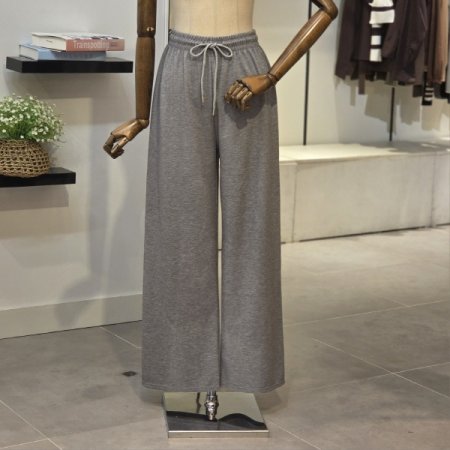 허리스트링 와이드 팬츠